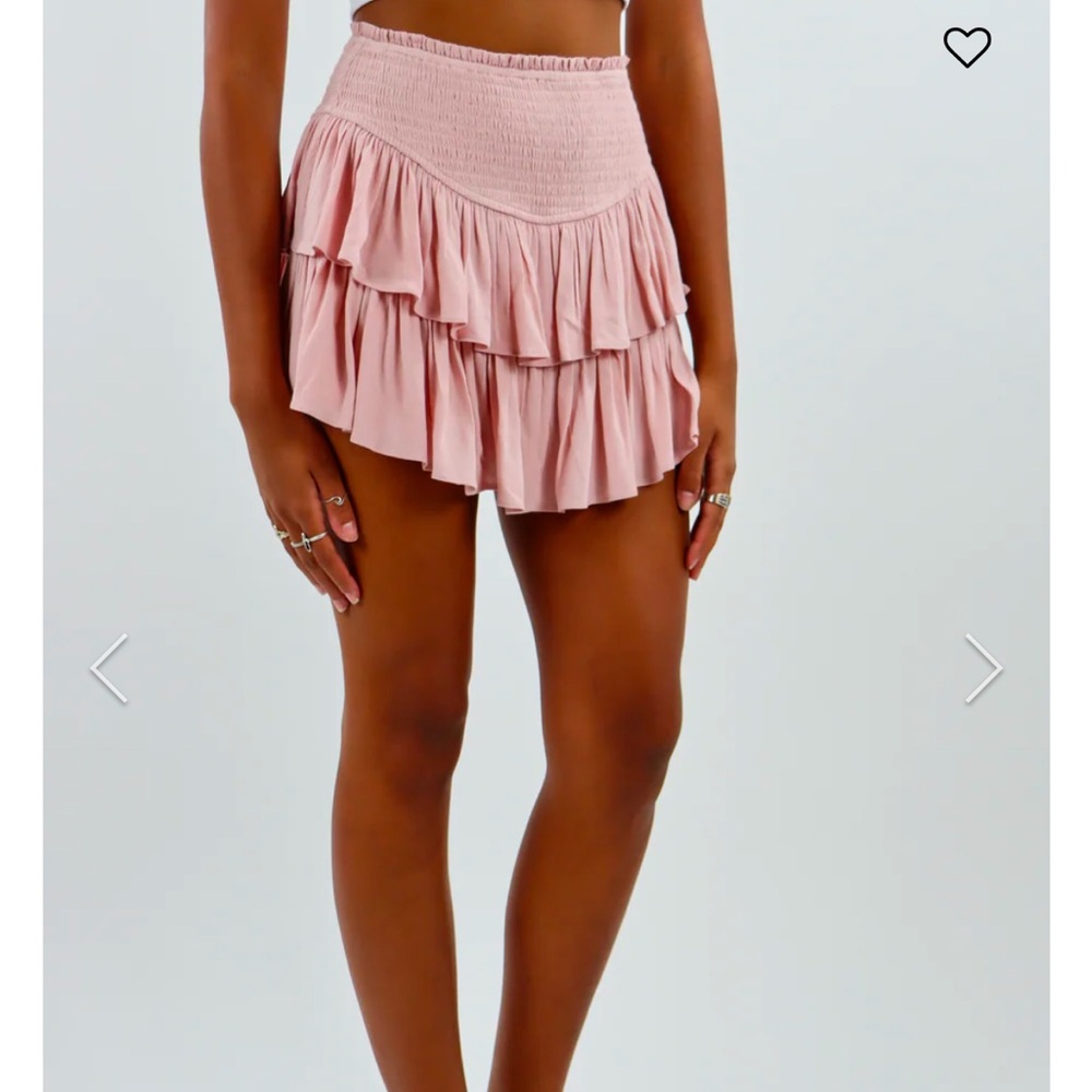 Pink Dusty Rose Ruffle Skirt ~ Rock N Rags - Picture 6 of 15